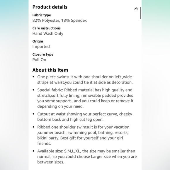 one shoulder color block ribbed swimsuit - Picture 3 of 6